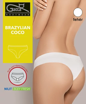 Gatta fehér női brazil bugyi Coco