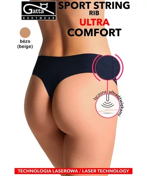 Gatta lézervágott brazil bugyi Ultra Comfort Rib