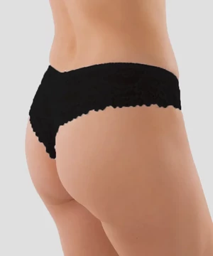 Lemila csipkés brazil bugyi fekete