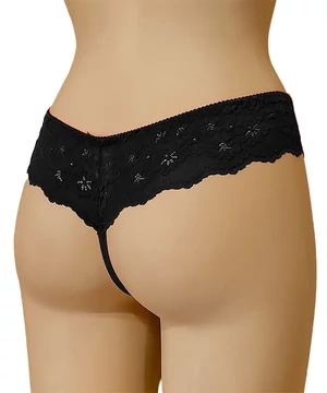 Lemila fekete csipkés tanga