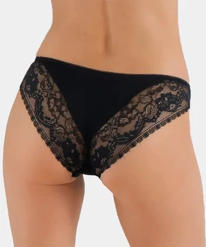 Lemila fekete csipkés női bugyi