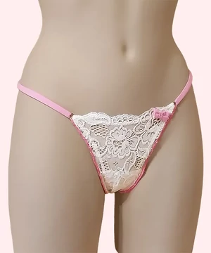 Állítható pántos csipkés tanga