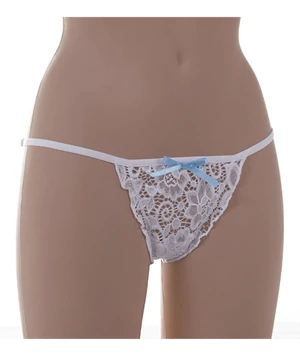 Lucifer fehér csipkés állítható pántos női bugyi
