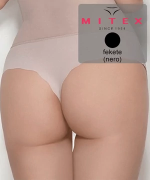 Alakformáló tanga lézervágott fekete Glam
