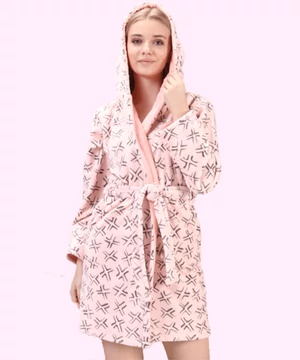 Pihe puha wellsoft női köntös rózsaszínű