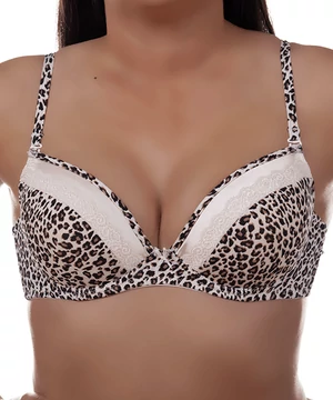 Lemila ocelot mintás push up melltartó A