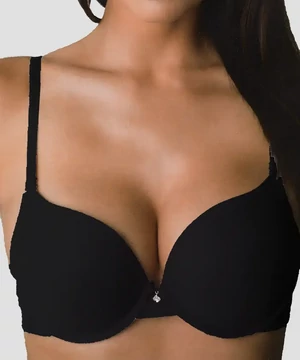 Lemila vastag szivacsos melltartó fekete B kosár