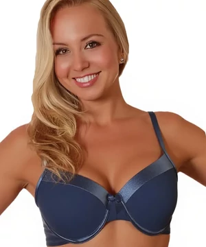 Nagyméretű Lemila vékony szivacsos melltartó sötétkék D kosaras