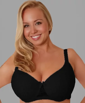 Nagyméretű Lemila melltartó fekete D kosár