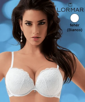 Lormar Formedouble Pizzo super push up melltartó fehér B kosár 