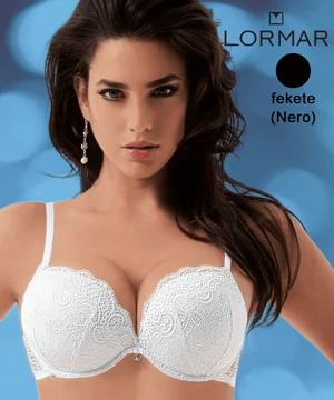 Lormar Formedouble Pizzo super push up melltartó fekete B kosár 