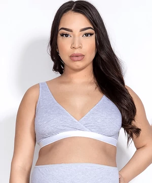 Szoptatós melltartó bélés nélküli szürke Lilly