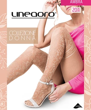Lineaoro combfix mintás harisnya bézs Ambra