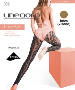 Lineaoro mintás harisnya bézs 30d Lauryn