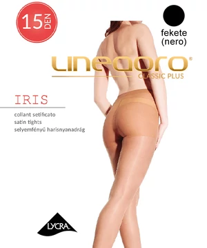 Lineaoro selyemfényű fekete harisnya 15 den Iris