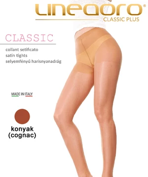 Lineaoro selyemfényű női harisnyanadrág cognac 20d Classic