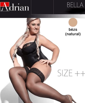 Adrian nagyméretű combfix bézs 15 den Bella