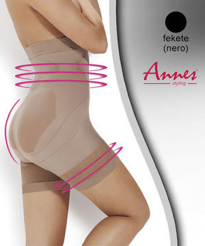 Annes alakformáló fehérnemű short fekete Super Slim