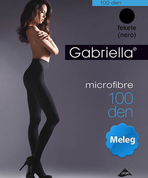 Gabriella nagyméretű harisnya microfibre fekete 100 den
