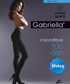 Gabriella nagyméretű harisnya microfibre sötétszürke 100 den