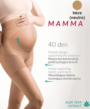 Gabriella kismama harisnyanadrág Mamma 40 den bézs