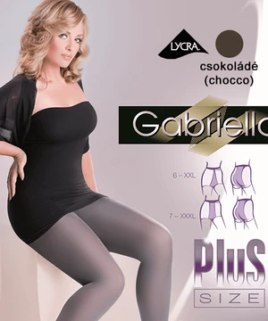 Gabriella nagyméretű harisnya microfibra csokoládé 60 den