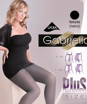 Gabriella plus size harisnya microfibra fekete 60 den