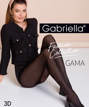 Gabriella mintás fekete harisnya Gama 60 den 