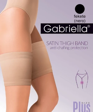 Gabriella fekete szatén combvédő