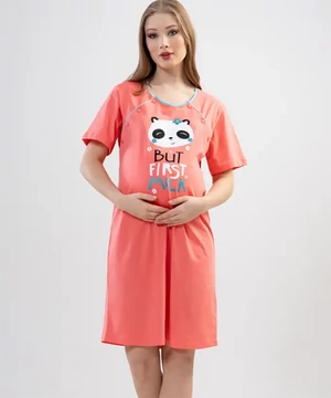 Panda mintás szoptatós hálóing koral