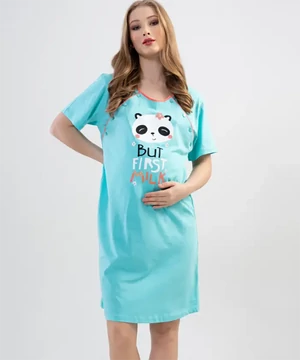 Panda mintás szoptatós hálóing menta