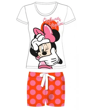 Minnie rövidnadrágos női pizsama fehér