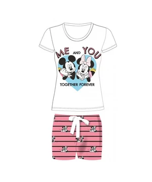 Minnie rövidnadrágos női pizsama koral