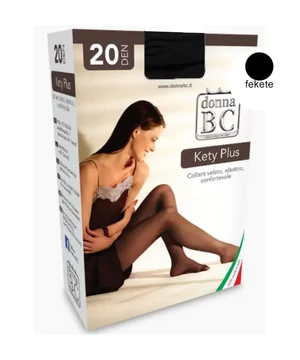 Nagyméretű Donna BC Kety Plus fekete harisnya 20den