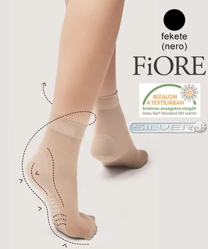 Fiore Massage gyógyhatású bokaharisnya fekete 20 den