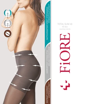 Fiore karcsúsító harisnya Total Slim fekete 40 den