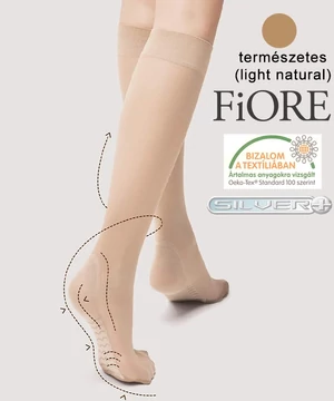 Fiore Massage gyógyhatású mikroszálas térdfix világos barna 20 den