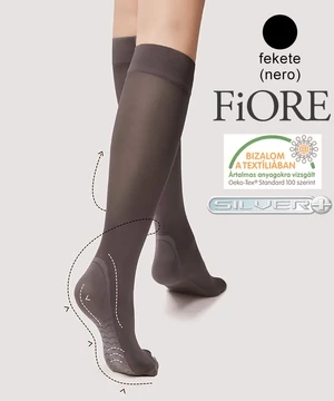 Fiore Massage gyógyhatású térdharisnya fekete 40 den