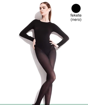 Nagyméretű Fiore közepesen vastag harisnya fekete 40den Paula