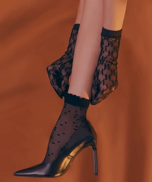 Gabriella bokafix fekete szivecskés Lovie