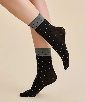 Gabriella fekete pöttyös bokafix Dina