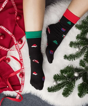 Gabriella karácsonyi mintás bokafix 