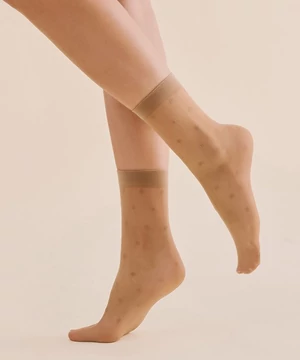 Gabriella pöttyös bokafix bézs Cora