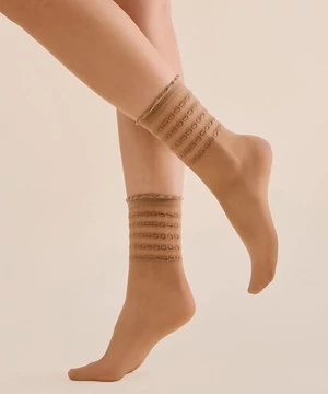 Gabriella pöttyös bokafix bézs Lora