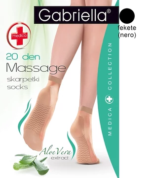 Gabriella Medica Massage gyógyhatású bokaharisnya fekete 20 den