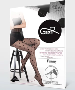 Gatta pöttyös fekete harisnya Funny 07 20den