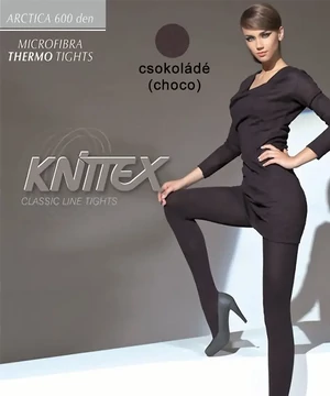 Knittex vastag női harisnyanadrág világosbarna 600d Arctica