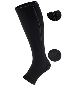 Kompressziós térdharisnya cipzárral 15-22 mmHg fekete