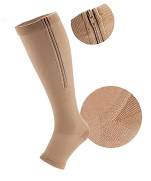 Kompressziós térdharisnya cipzárral 15-22 mmHg bézs