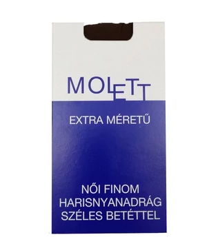 Nagyméretű egyszínű fekete krepp harisnyanadrág Moletti